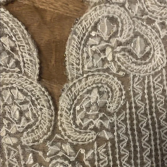 Silver Embellished Halter bedazzled Cocktail Dress - Picture 13 of 17